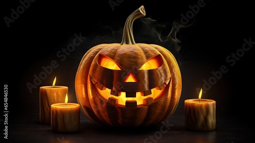 Isolated Halloween jack o l...