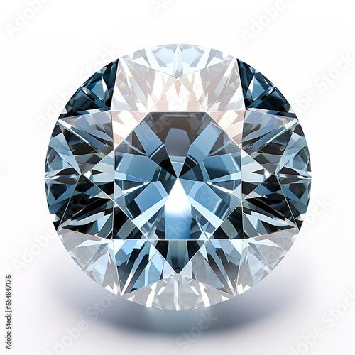 Zircon mineral gem stone gemstone isolated on white background. Generated AI illustration. Mineralogy gems gemstones concept