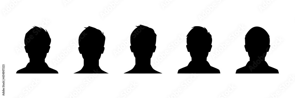 Man Head using suit silhouette vector illustration Man Head using suit silhouette vector illustration