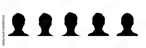 Man Head using suit silhouette vector illustration