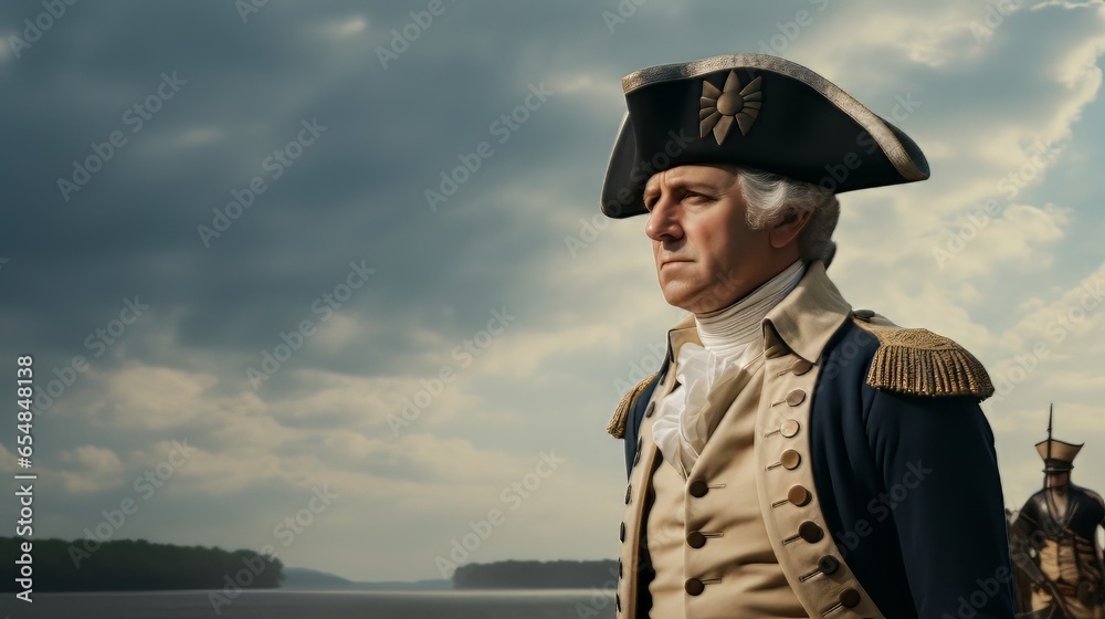 Portrait of president George Washington.generative ai
 - obrazy, fototapety, plakaty 