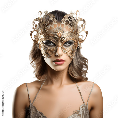 woman in carnival mask
