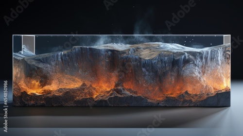 Icelandic ice core displays...