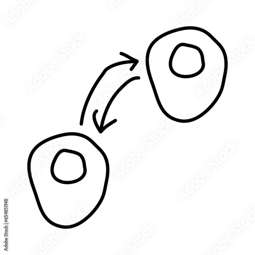 move of vocation traveling doodle icon