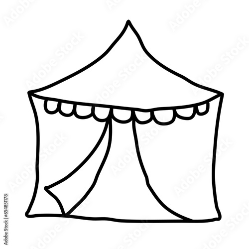 circus show of vocation traveling doodle icon