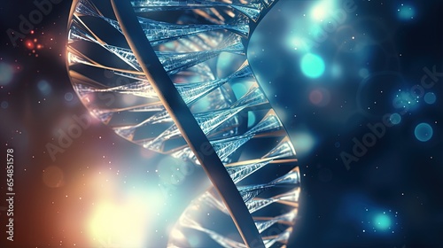 DNA helix illustrated in fu...