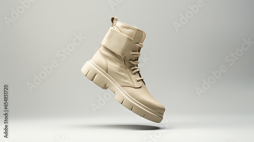 Fashionable beige leather b...