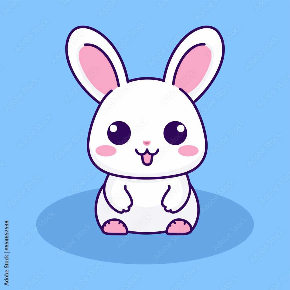 a cute rabbit in the style of cute cartoonish a cute rabbit in the style of cute cartoonish