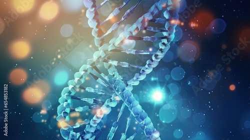 DNA helix illustrated in fu...