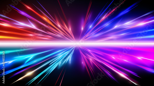 A vibrant abstract background with dynamic lines and illuminated lights