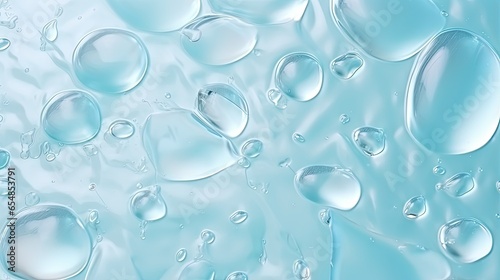 Background of transparent gel drops with hyaluronic acid