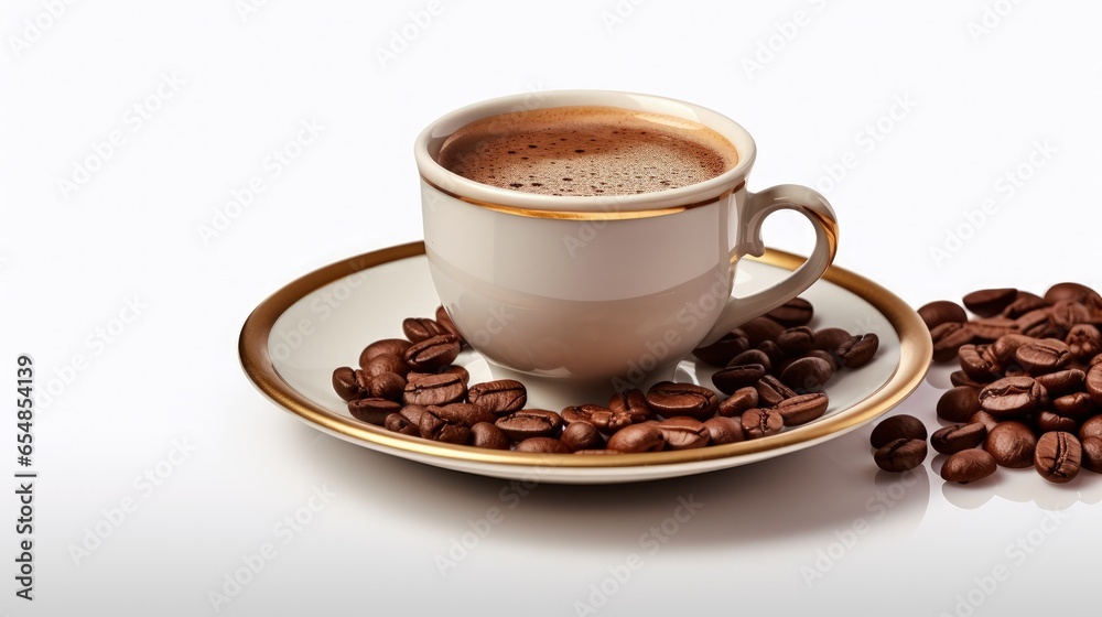 Fototapeta premium Coffee from Turkey against a white backdrop