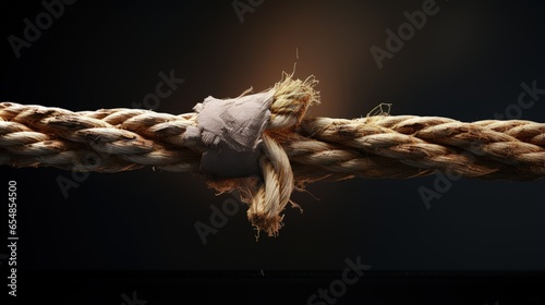 Frail rope holding danger a...