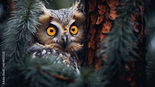 Concealed image of owl with...