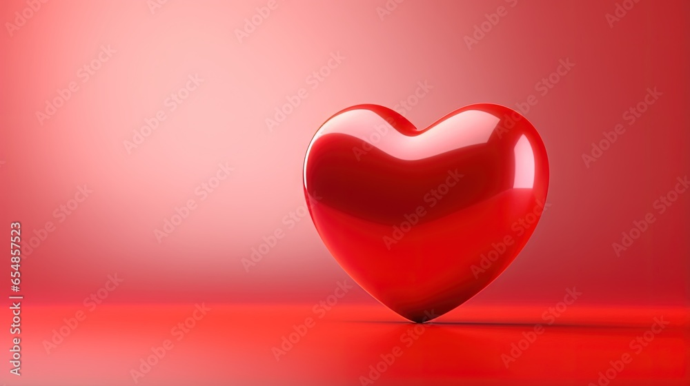 Red heart on a vibrant backdrop celebrating love on special occasions
