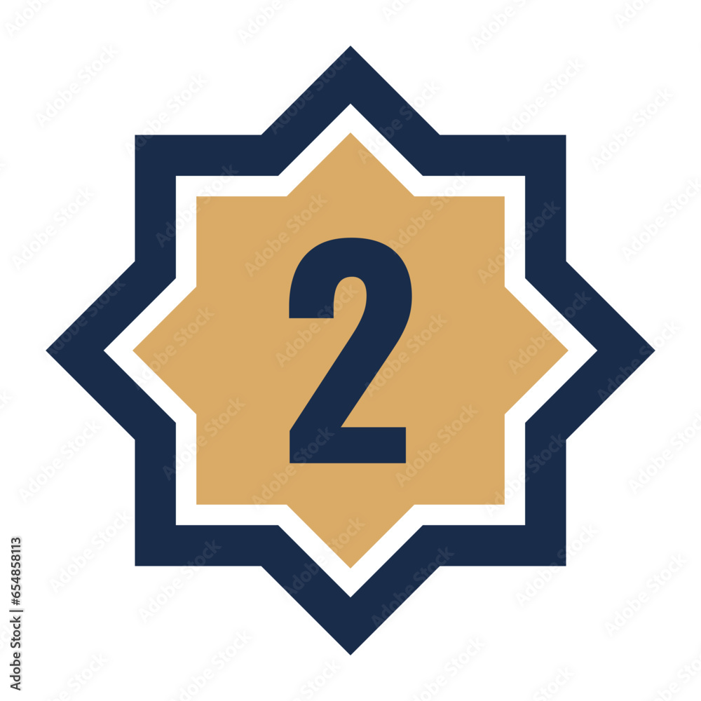 islamic shape with number islamic shape with number