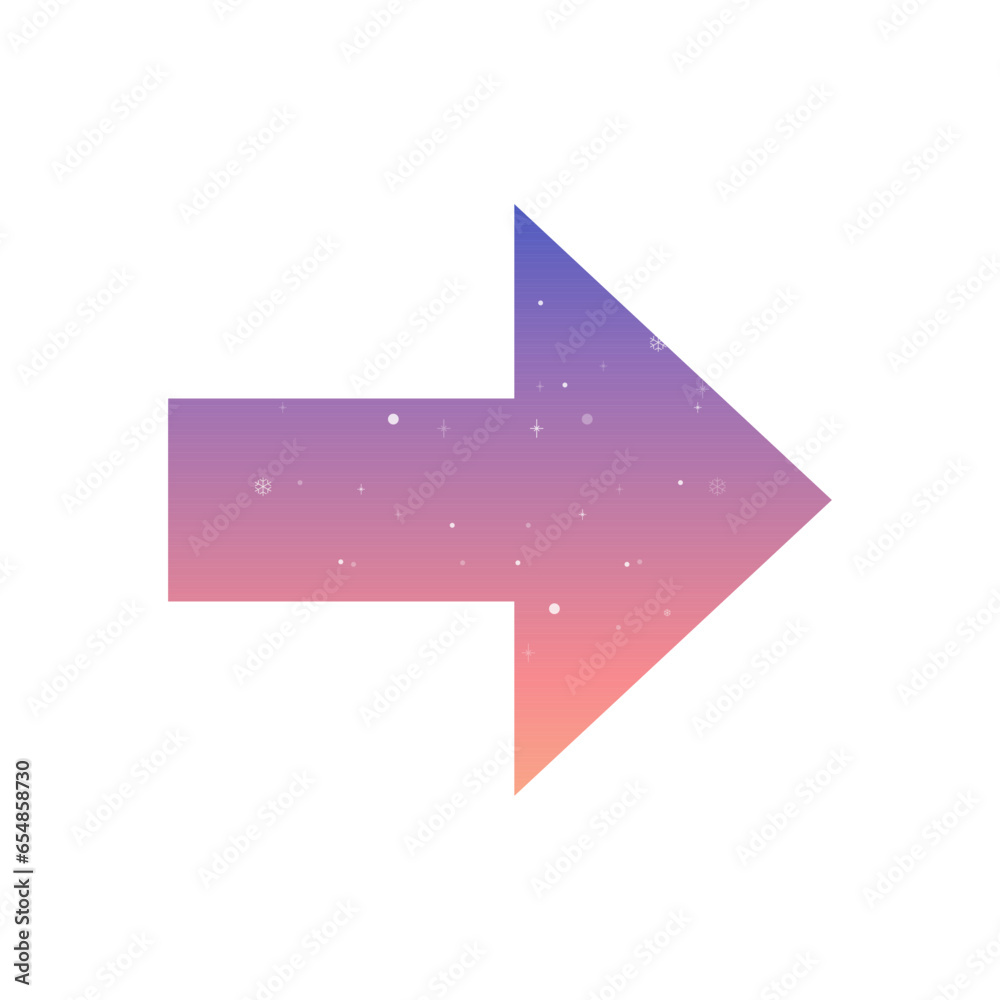 Silhouette shiny arrow . Vector illustration gradient blue and pink Silhouette shiny arrow . Vector illustration gradient blue and pink