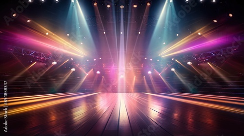 blurred empty theater stage...