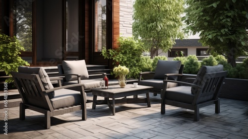 Sleek contemporary patio wo...