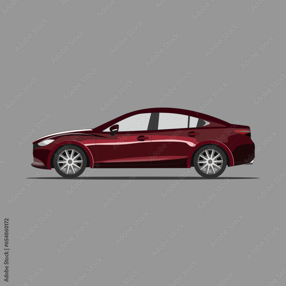 REALISTIC SEDAN CARS CITY CARS VECTOR ILLUSTRATION CITY TRANSPORTATION REALISTIC SEDAN CARS CITY CARS VECTOR ILLUSTRATION CITY TRANSPORTATION
