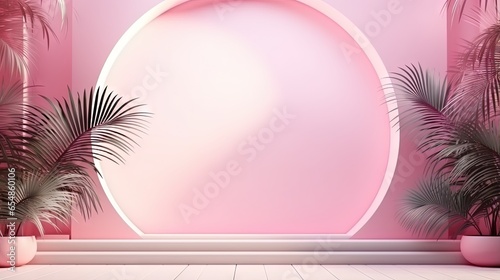 Pink gradient backdrop with...