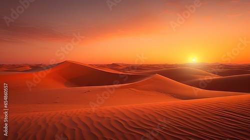 Desert sunset near Abu Dhabi UAE