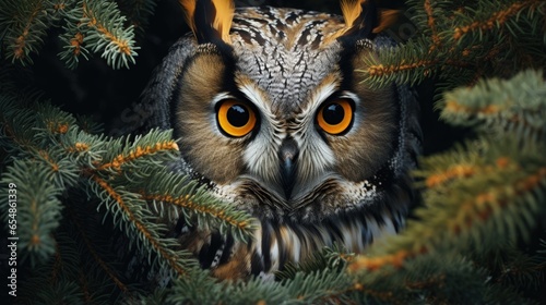 Concealed image of owl with...