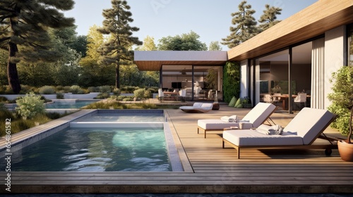 3D rendering of a luxurious...
