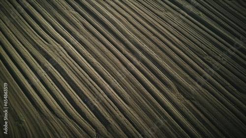 A view of plowed fields pre...