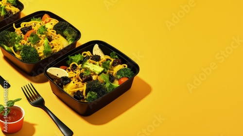 Workplace lunch with black ...