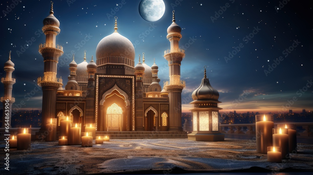 Muslims celebrate Ramadan and Eid which is commonly expressed as Ramadan Kareem and Eid Mubarak Additionally 3D art and rendering are often used to depict these festive occasions
