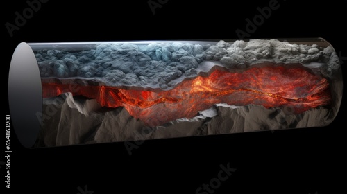 Icelandic ice core displays...
