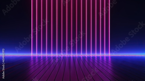 Neon lamps create a colorfu...