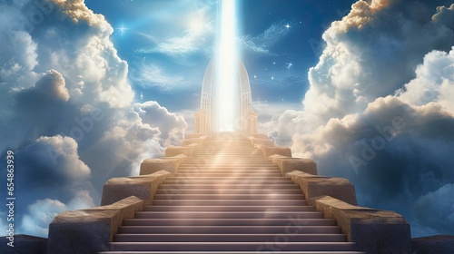 Heavenly sky staircase