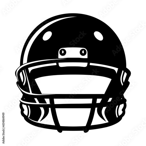 American Football Helmet Silhouette vector isolated on a white background, Footballer Helmet Silhouette black Clip art