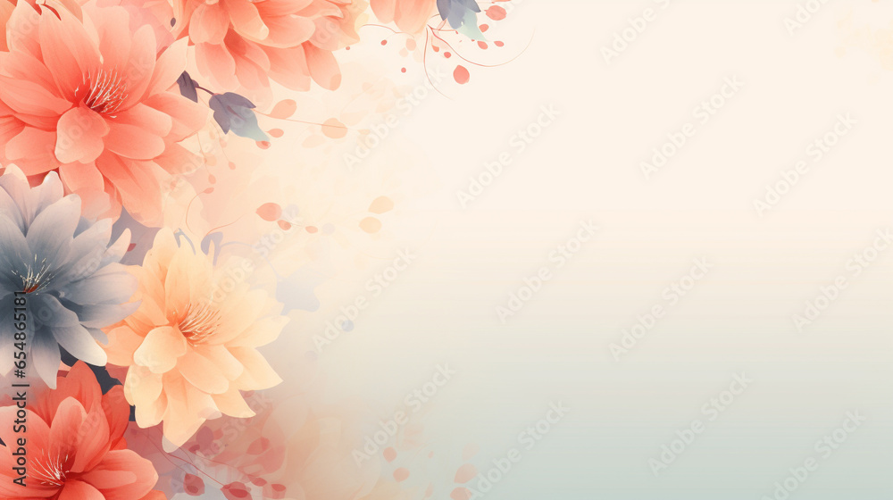 Floral background with copy space