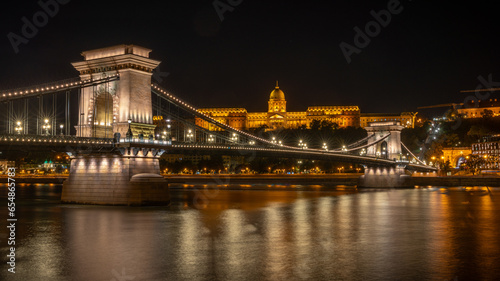 Canvas Print Lights of Budapest - Die Lichter von Budapest