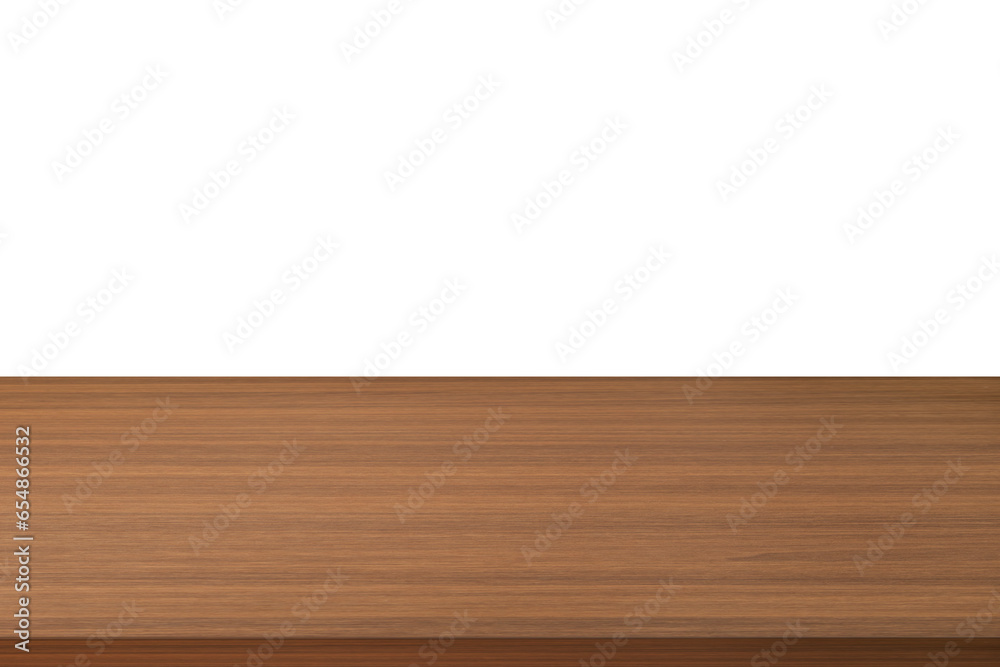 Beautiful empty wooden table isolated PNG transparent