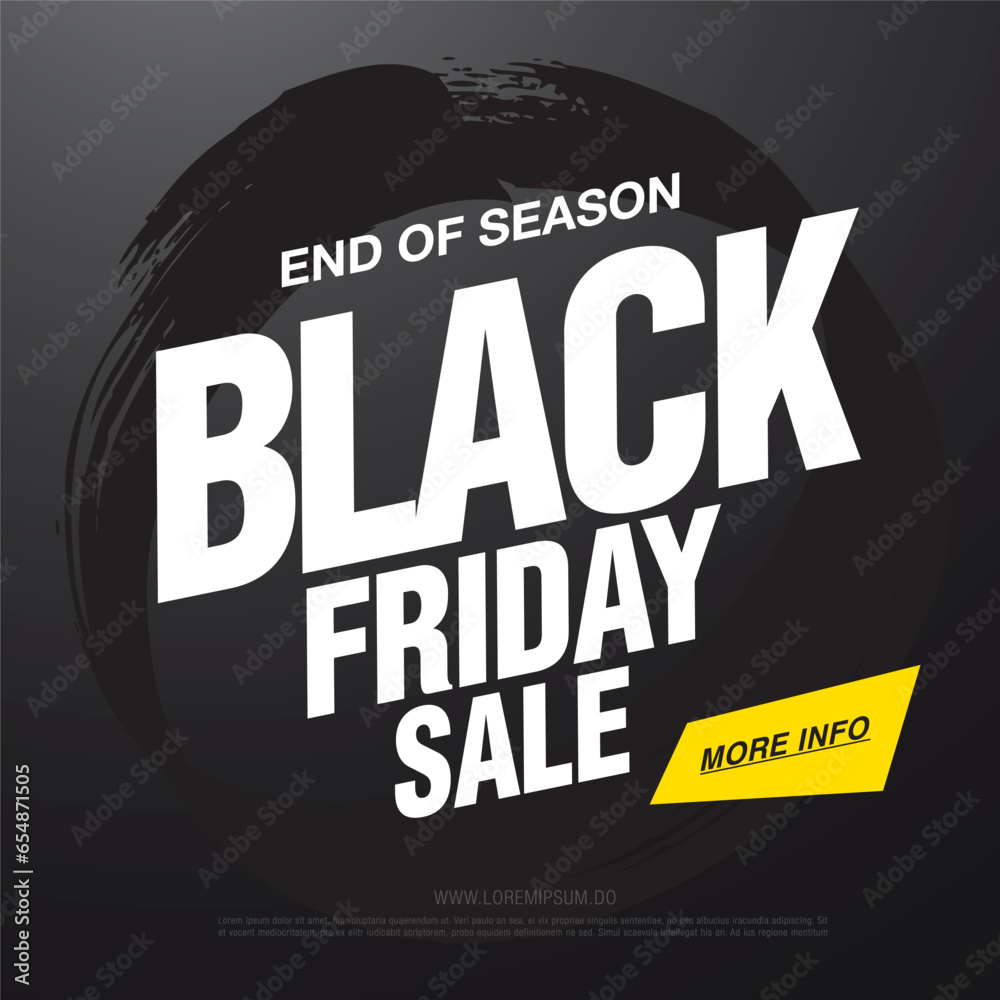 Obraz premium black friday sale banner layout design, vector ilustration