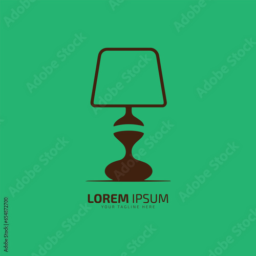 lamp logo, lamp icon silhouette vector, lamp symbol and light lamp