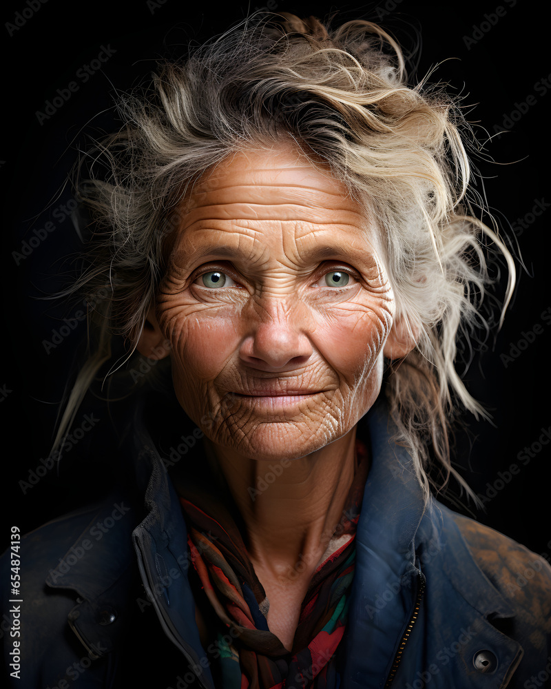 Create an award-winning portrait that exudes a profound sense of emotion and connection. Envision a close-up shot of a weathered face, each wrinkle and crease telling a story of a life well-lived. Create an award-winning portrait that exudes a profound sense of emotion and connection. Envision a close-up shot of a weathered face, each wrinkle and crease telling a story of a life well-lived.