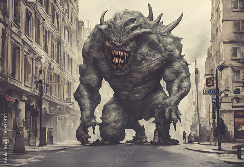 A monster in the city photo