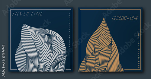 A pattern of wavy lines. Template for interior design, packaging, social networks. An idea for creative design