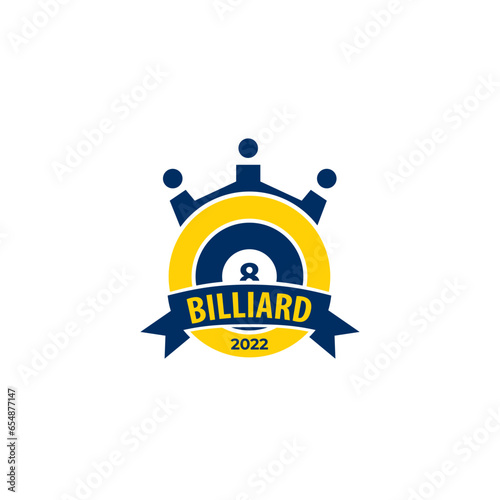 Billiard Logo Badge Design Template