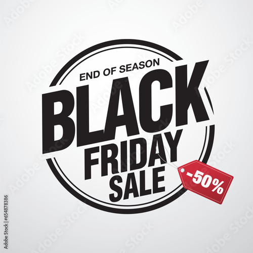 black friday sale badge, vector ilustration