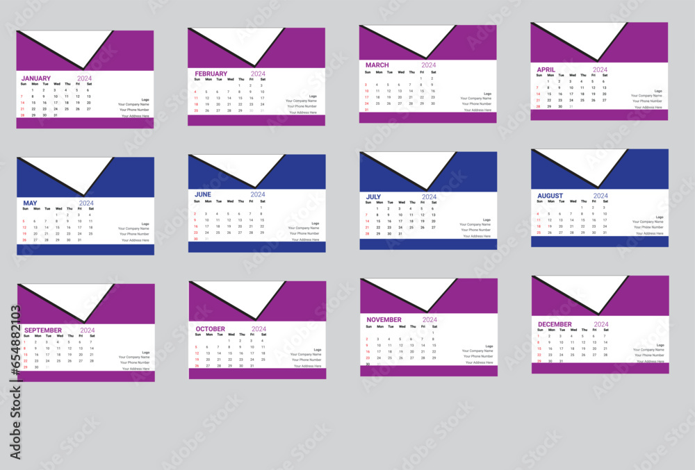 This is  vector calendar  design . It is editable .