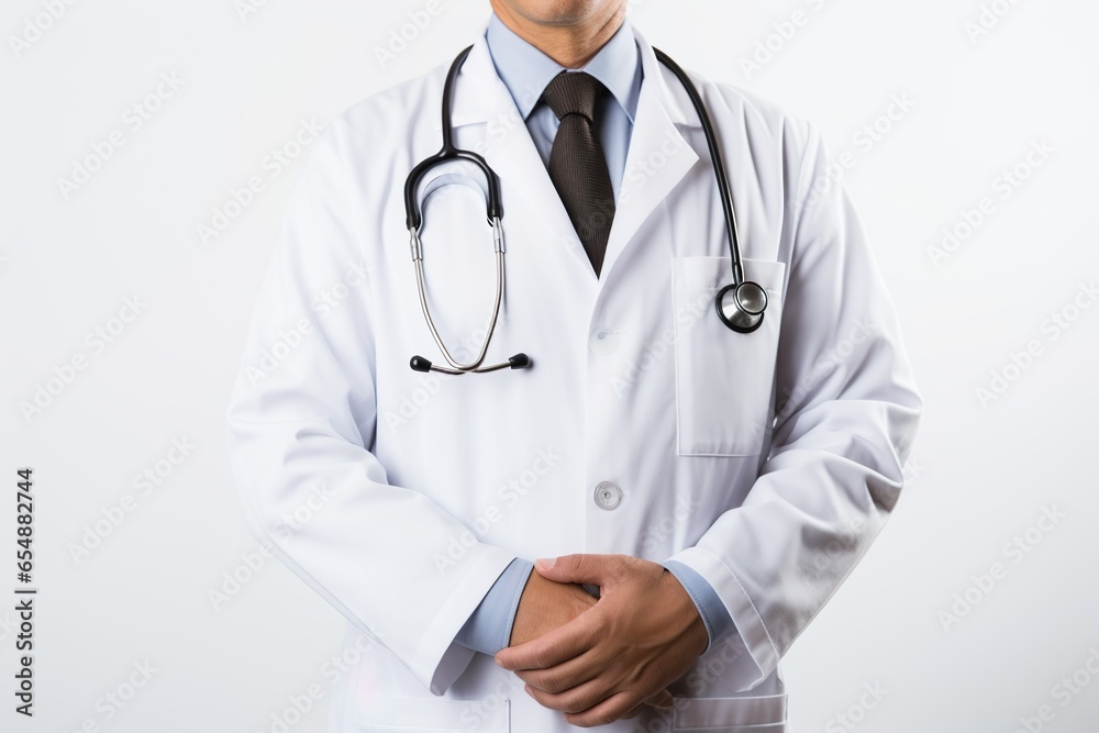 Happy and friendly doctor Man With Stethoscope In Hospital. Transparent Background Happy and friendly doctor Man With Stethoscope In Hospital. Transparent Background