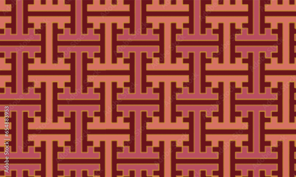 seamless pattern with lines , Chinese spanner or Chinese wrench geometric seamless pattern. seamless pattern with lines , Chinese spanner or Chinese wrench geometric seamless pattern.