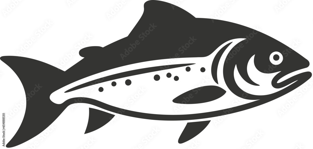 Naklejka premium Salmon fish icon