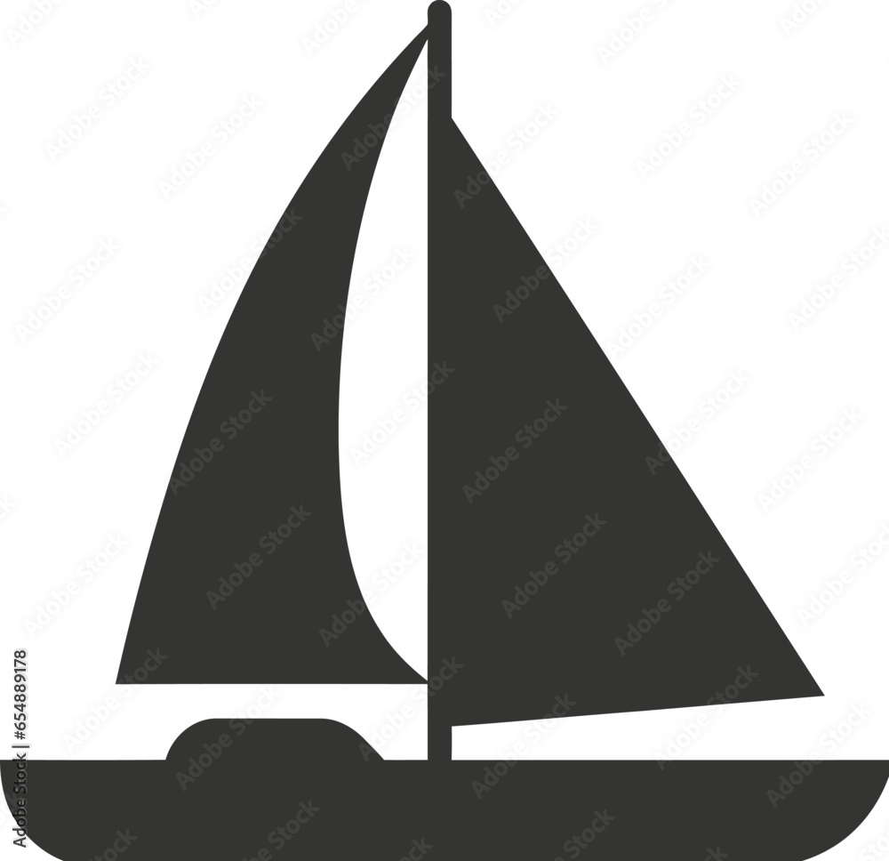 Catamaran on the water icon Catamaran on the water icon